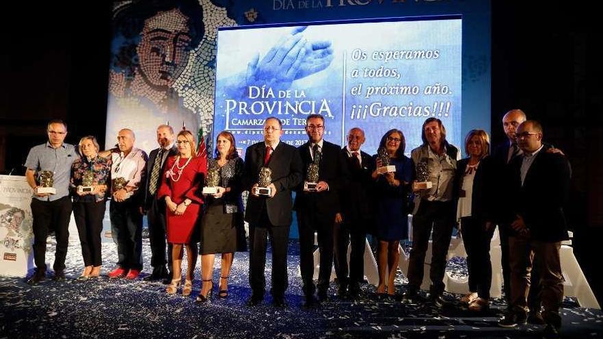Los premiados en el Día de la Provincia de la última edición, celebrada en Camarzana de Tera.
