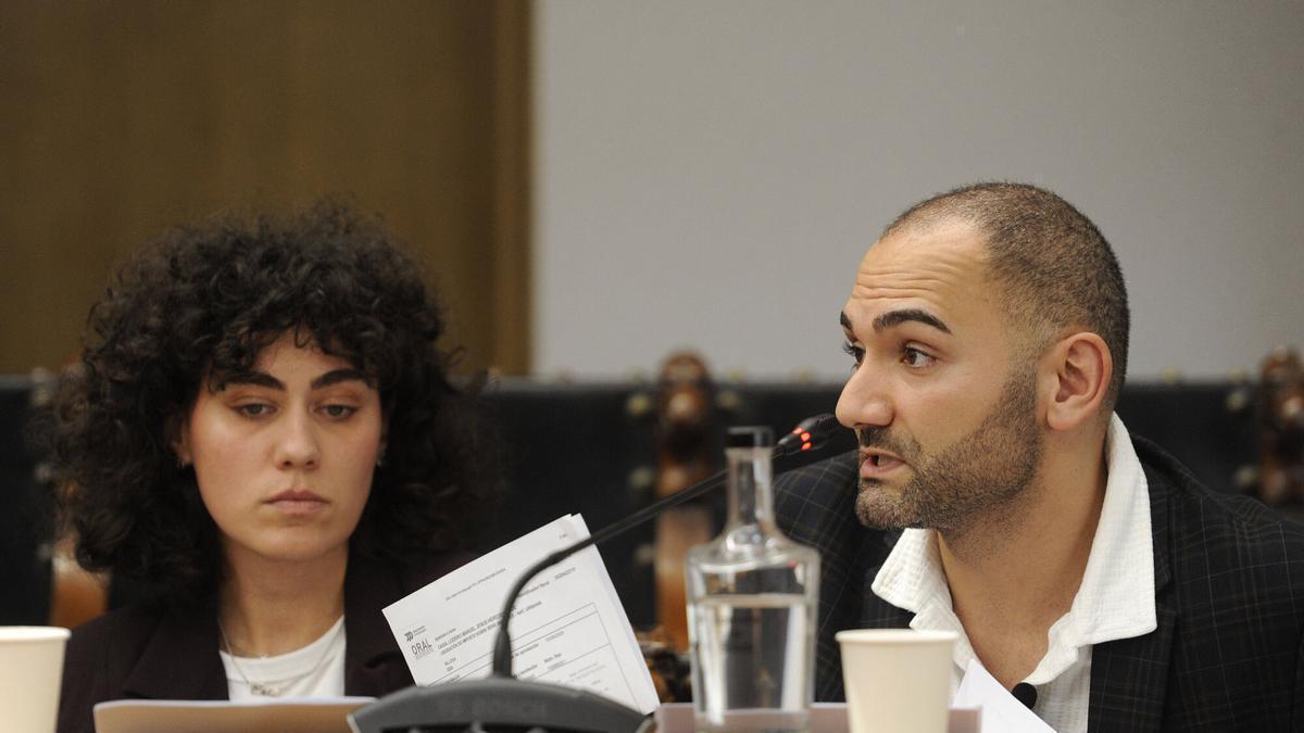 Los ediles del BNG en un pleno municipal.