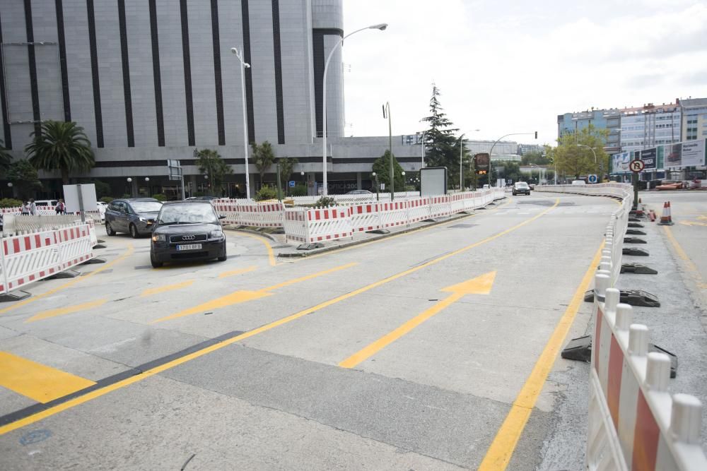 Los trabajos en la intersección afectan al tráfico y a las líneas de los buses 21, 23 y 23A.