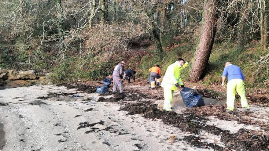 Retiran 200 kilos más de basura en Cortegada