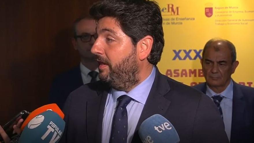 Declaraciones de López Miras sobre el acuerdo de las 35 horas