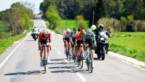 Imagen de los escapados en esta etapa 2 de La Volta