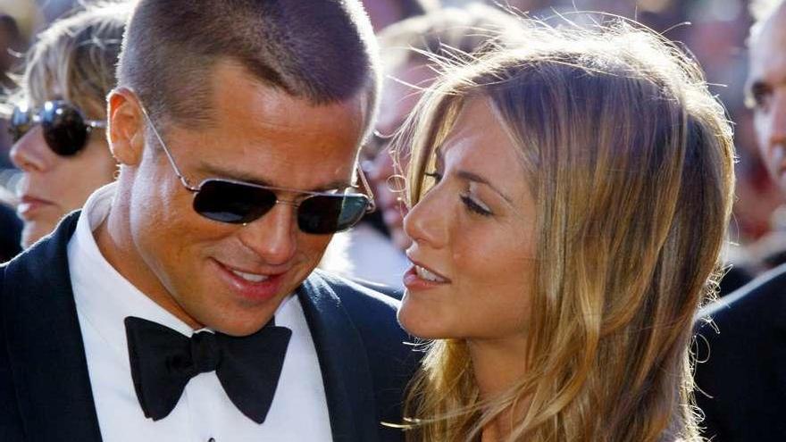 Brad Pitt y Jennifer Aniston, en una foto de la época en la que estaban casados.