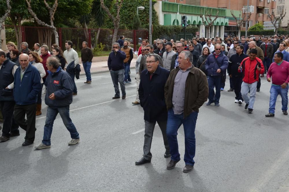 Manifestación en Murcia de los agricultores