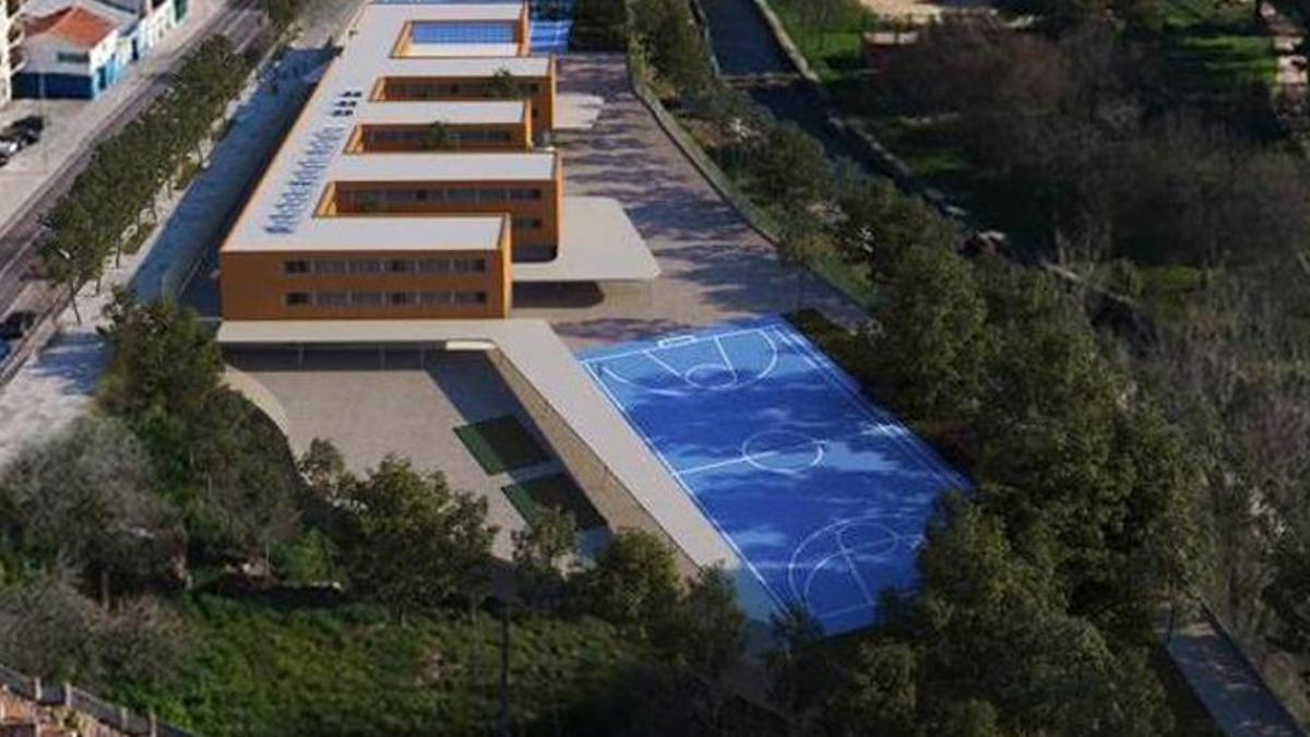 El colegio de las huertas de Plasencia, adaptada para evitar una zona inundable.