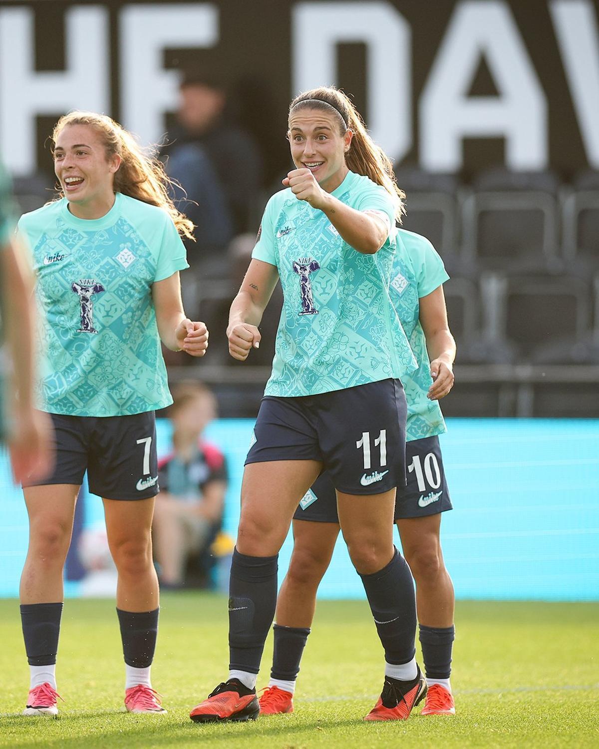 Alexia Putellas en su primer gol con el London City