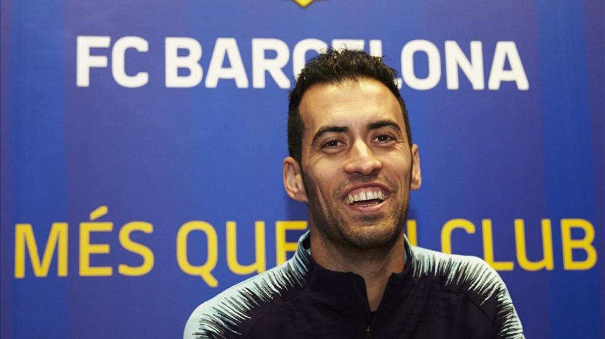 Sergio Busquets, durante la entrevista con SPORT por sus 500 partidos con el Barça