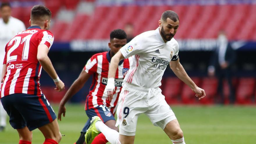 Benzema empata el encuentro ante el Atlético en el minuto 88.