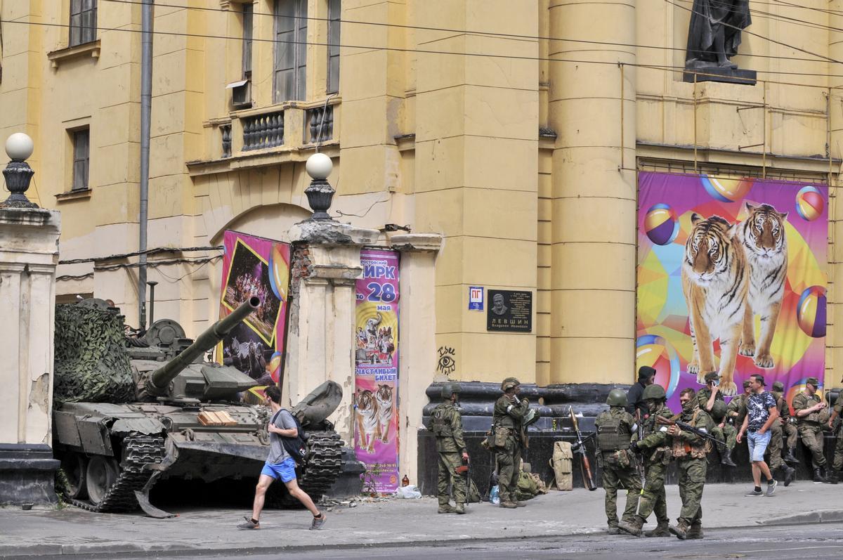 Mercenarios del grupo Wagner en Rostov