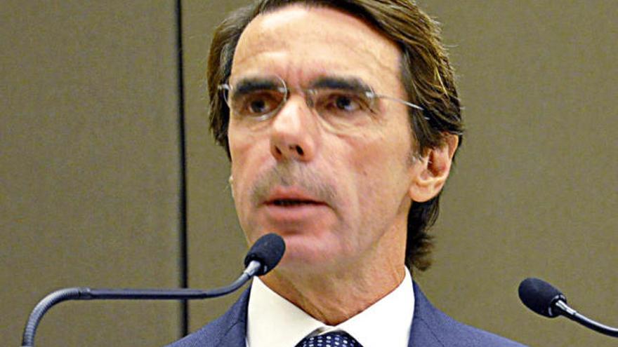 Aznar, durante la conferencia.