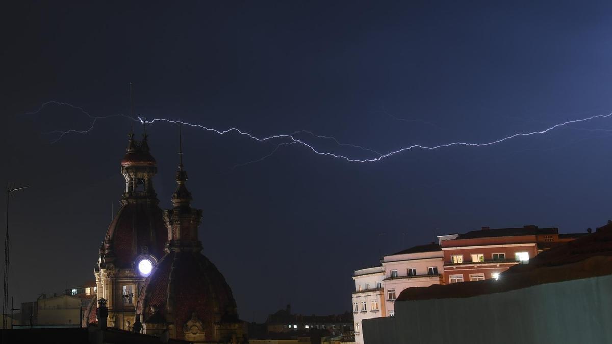 Tormenta eléctrica sobre A Coruña