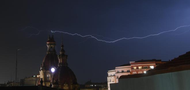 Tormenta eléctrica sobre A Coruña