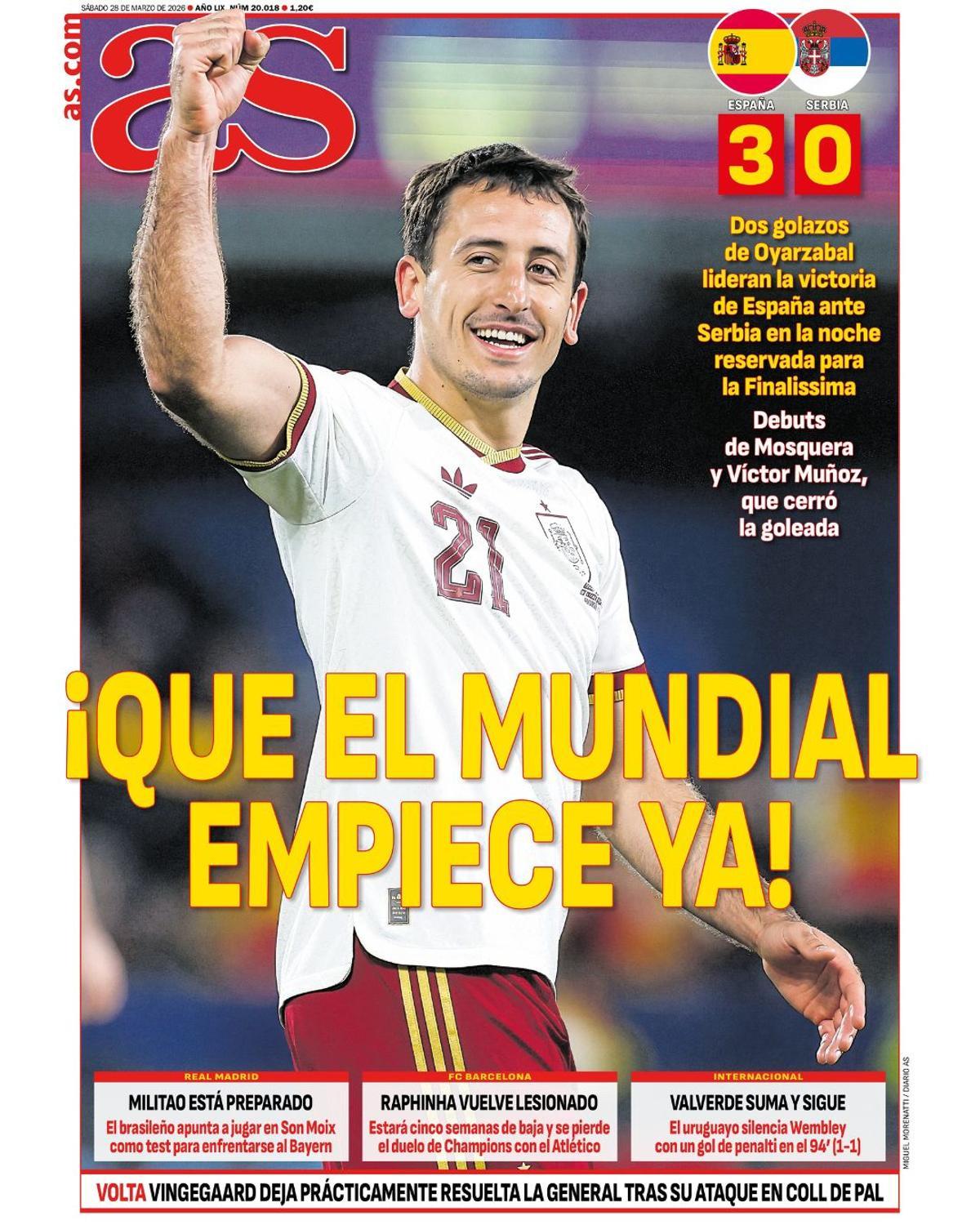 Estas son las portadas de la prensa deportiva de hoy