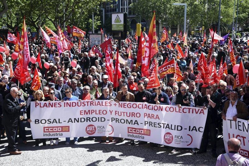 Fotod de la manifestación 1 de mayo- Día del trabajador