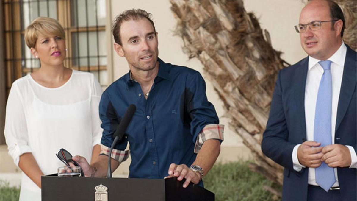 Valverde, durante su intervención en Murcia