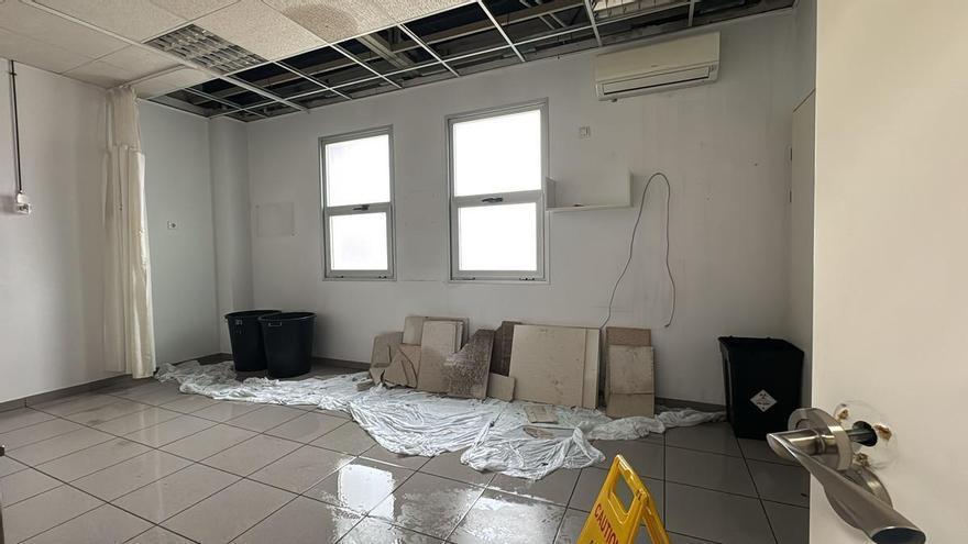 Goteras y riesgo eléctrico en el servicio de Urgencias de San Pedro