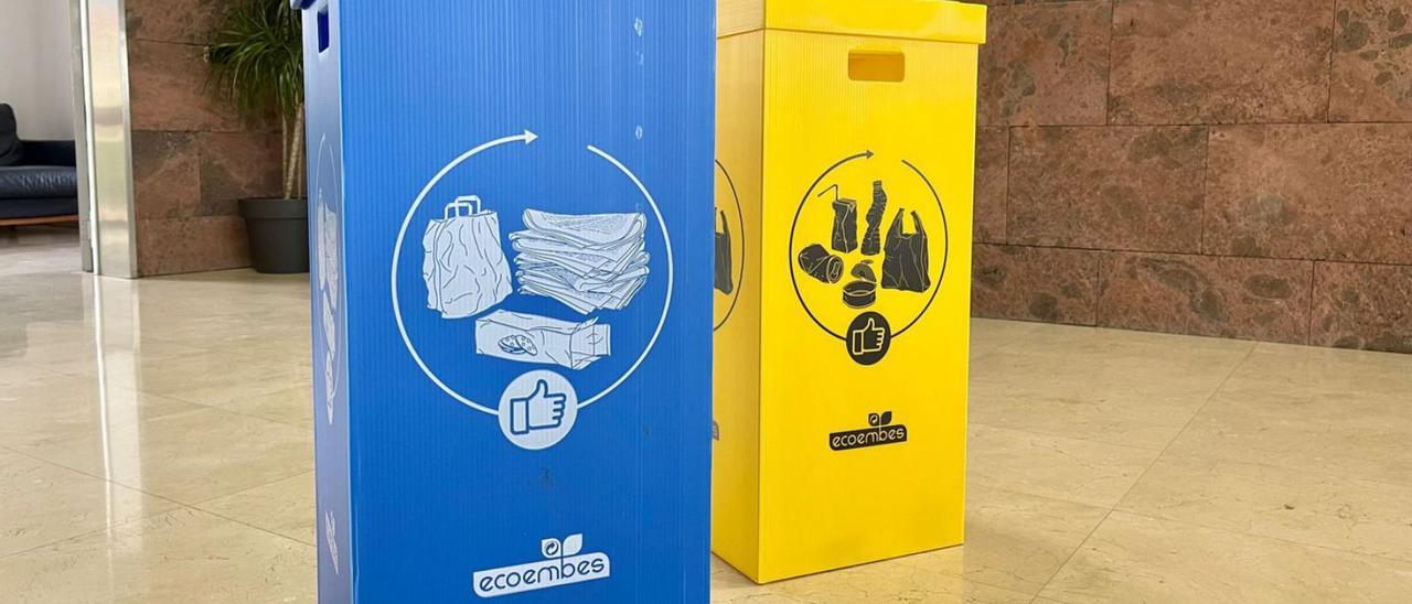 Papeleras de reciclaje en La Gomera.