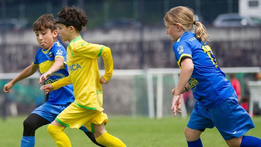 Uno de los partidos del torneo en Abegondo. |  // RCD