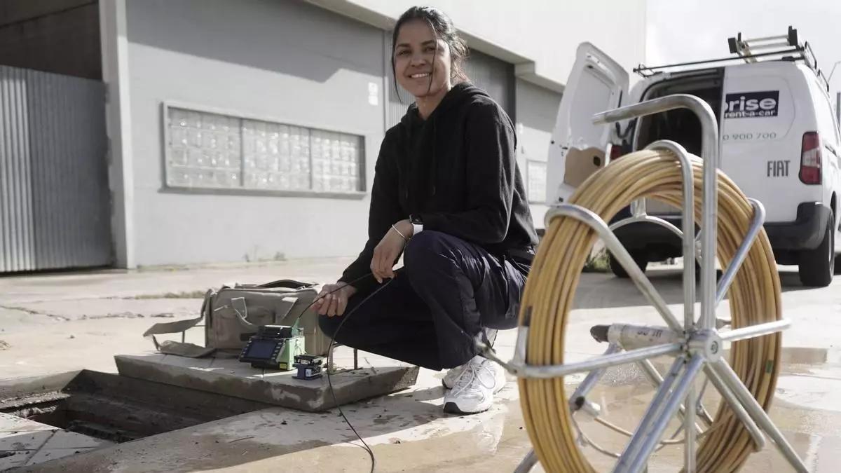 Katherine Urbina, instaladora de fibra óptica.