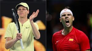 Jannik Sinner y Rafa Nadal