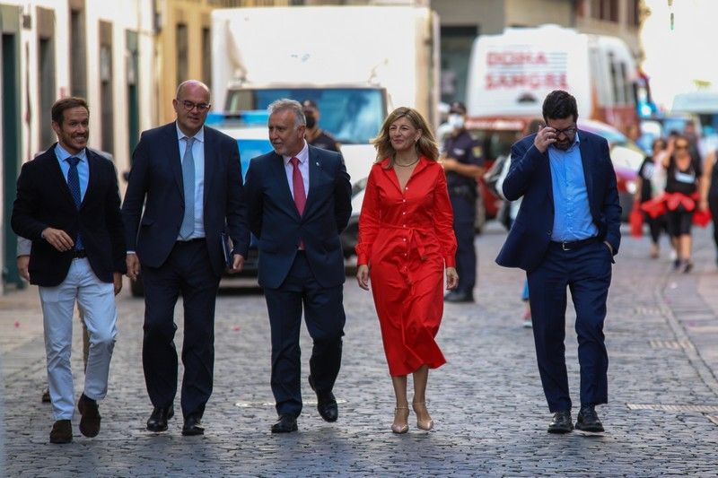 Visita de Yolanda Díaz a La Palma