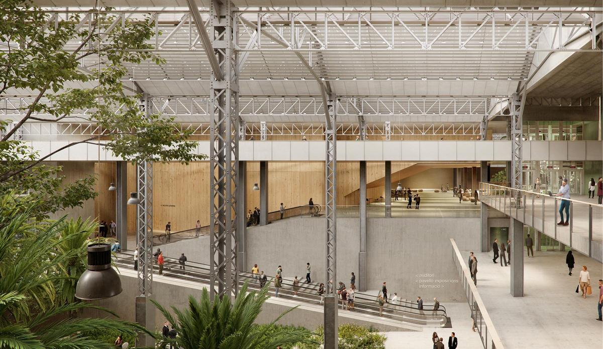 Recreación del nuevo Palau de Congressos de Barcelona, que se construirá en el actual Palau Alfons XIII.