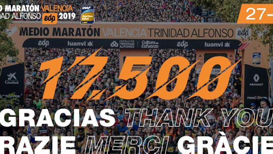 Dorsales agotados del Medio Maratón de Valencia