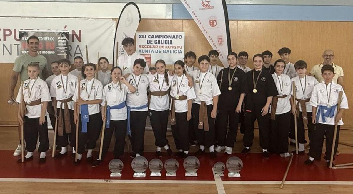 El equipo dezano en la prueba de Tui.