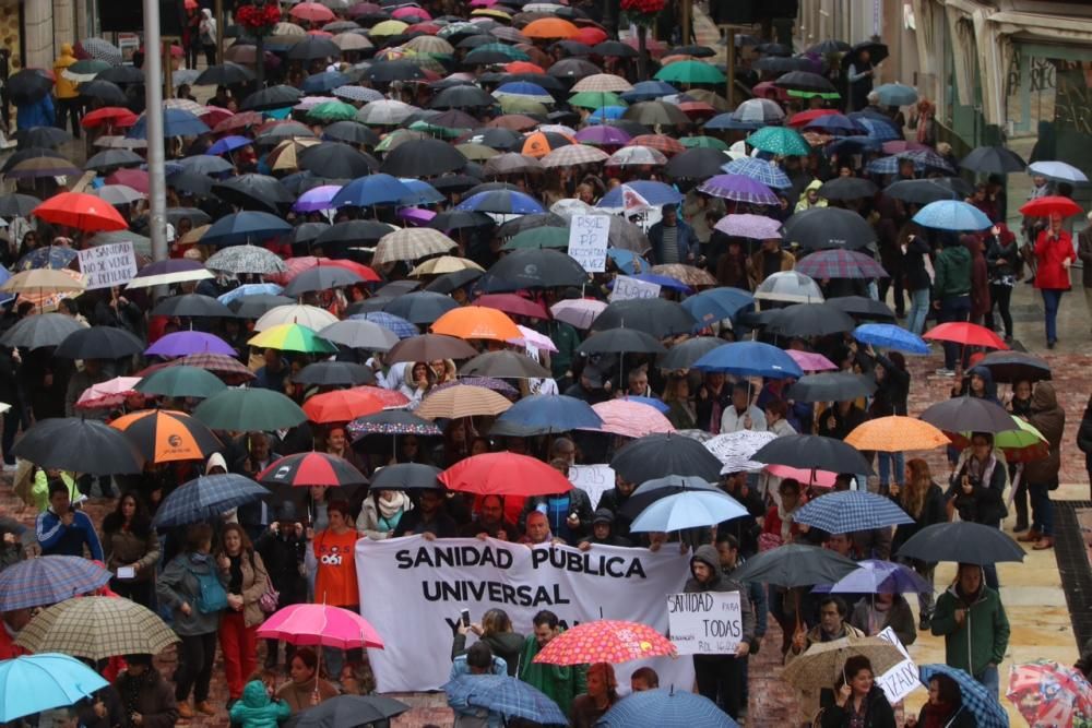 Marcha por la sanidad pública en Málaga