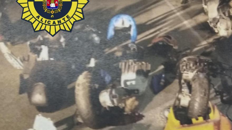 Un menor detenido en Rabasa por el robo de una moto en San Vicente