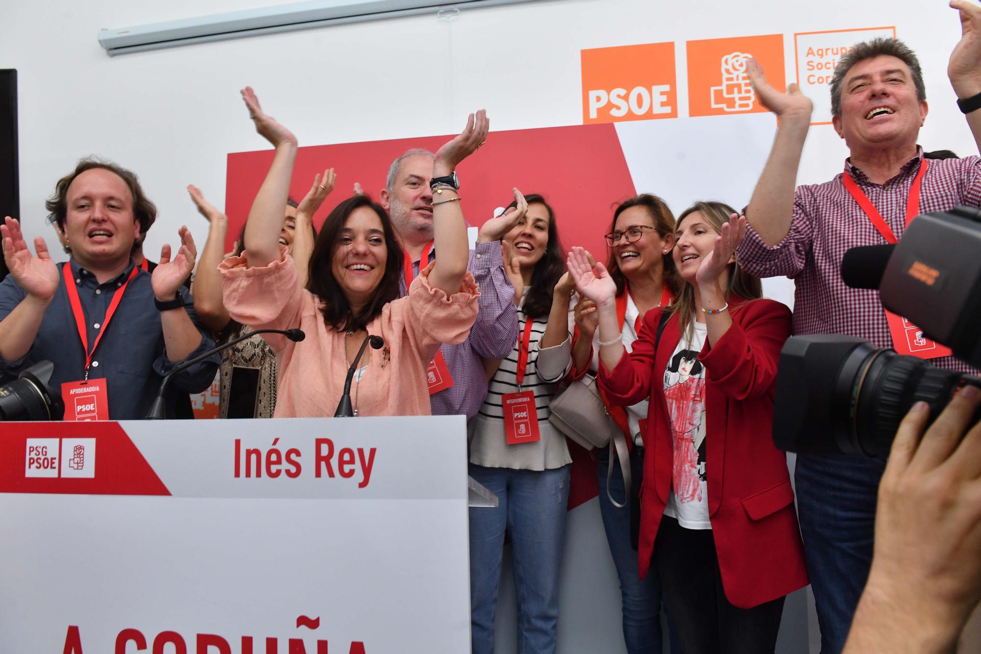 Celebración del PSOE de A Coruña tras las elecciones