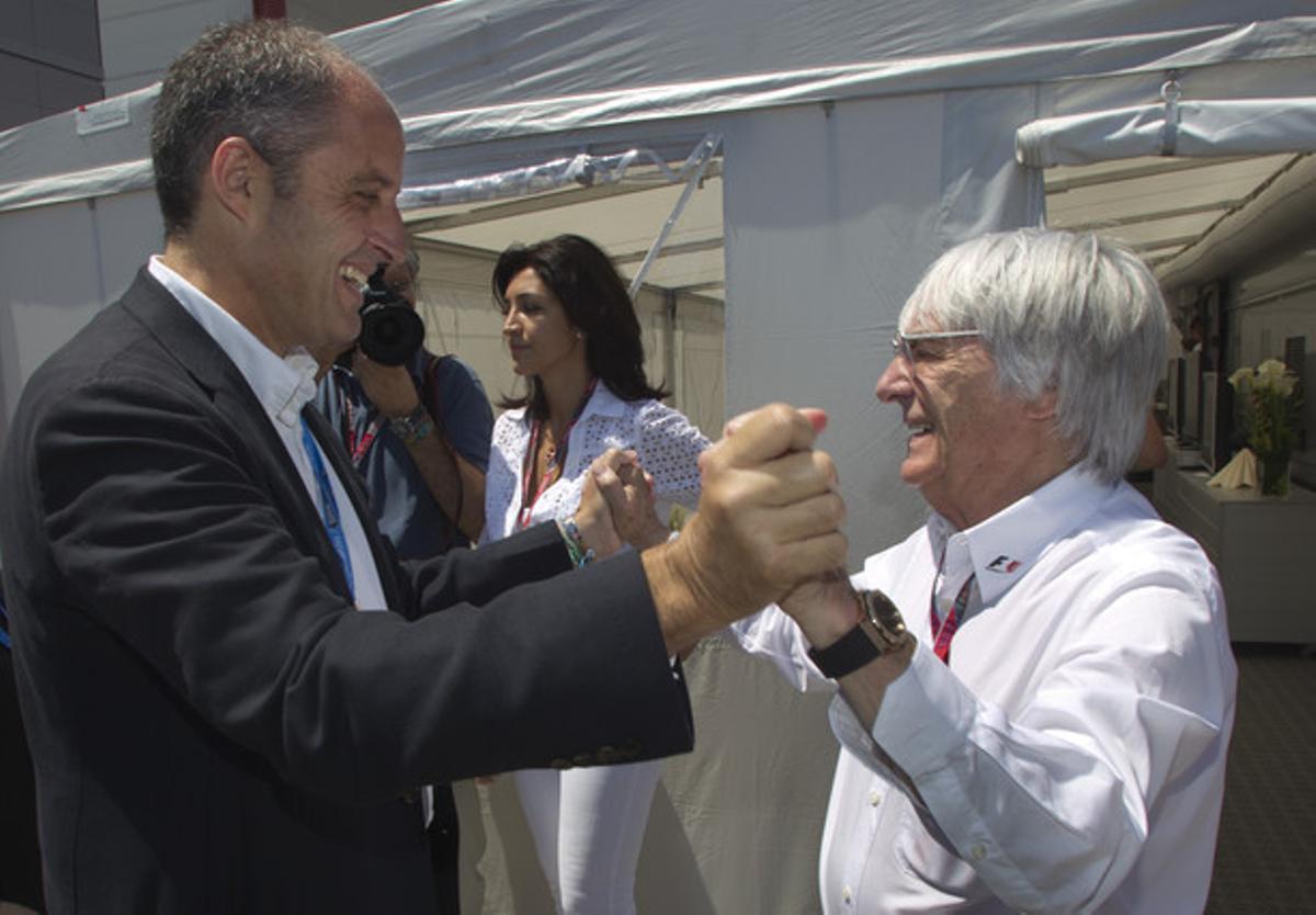 Bernie Ecclestone i Francisco Camps, en una foto d’arxiu.