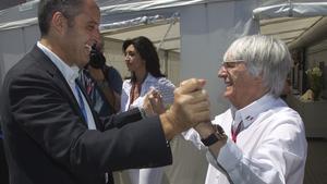 Bernie Ecclestone i Francisco Camps, en una foto d’arxiu.