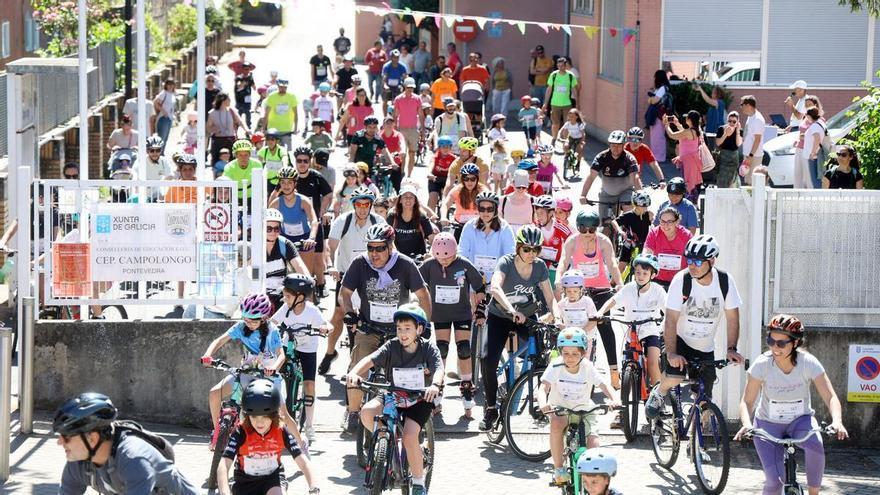 Campolongo llenó de bicicletas Pontevedra en la XXI Pedalada por una movilidad sostenible