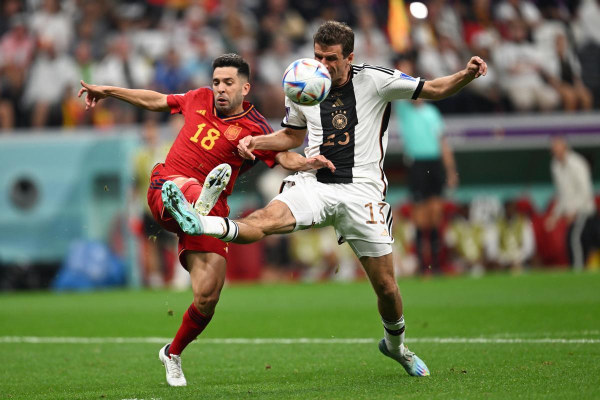 Fase de grupos del Mundial de Fútbol Qatar 2022 entre España y Alemania en el estadio Al Bait en Al Khor (Catar)