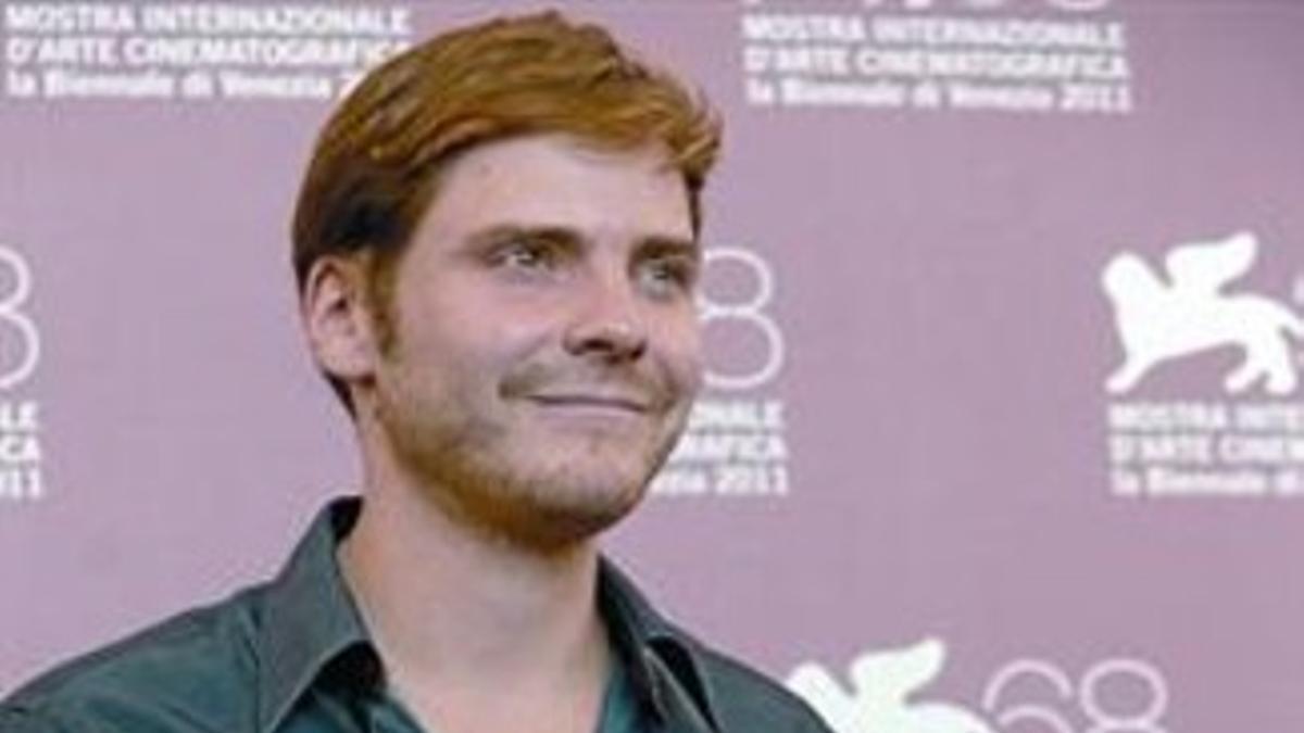 Daniel Brühl, ayer en Venecia, en su comparecencia ante los fotógrafos.