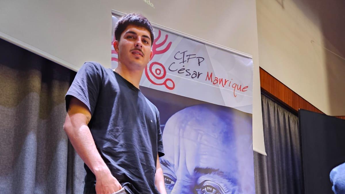 Teto, este miércoles antes de un coloquio sobre valores en el IEFP César Manrique de Santa Cruz.
