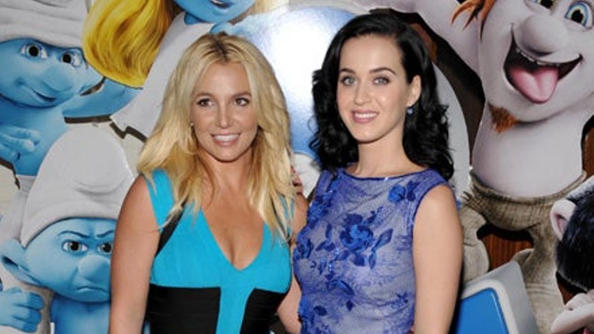 Katy Perry y Britney Spears no se pierden el estreno de 'Los Pitufos 2'