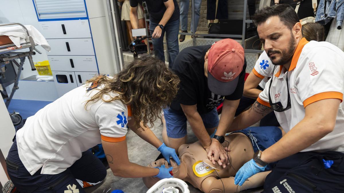 Simulacro del CICU organizado por la Conselleria de Sanidad.