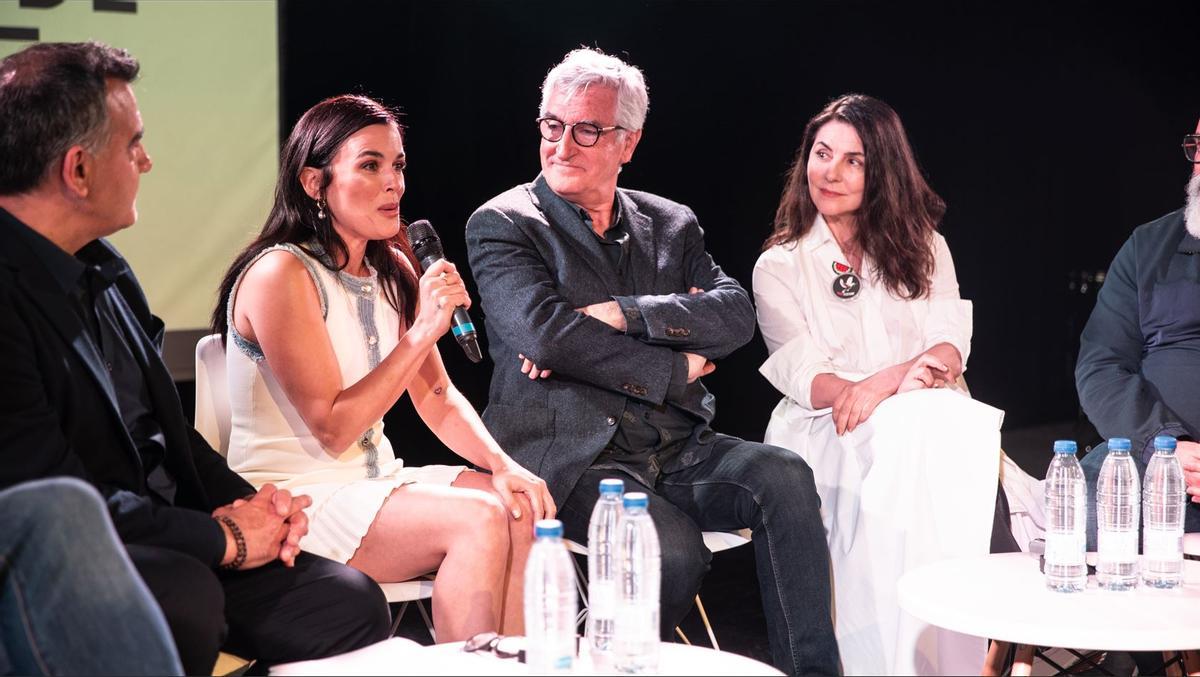 Vicente Seva, Adriana Ugarte, Luis Ivars y Ana Fernández, en el acto en Madrid