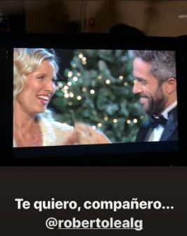 Anne Igartiburu comparte una imagen de Roberto Leal y ella en las Campanadas