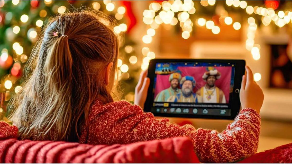 Imagen promocional de la campaña de videollamadas con los Reyes Magos.