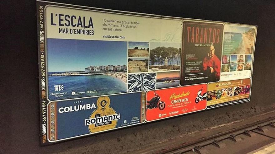 L’Escala fa promoció al metro de Passeig de Gràcia de Barcelona