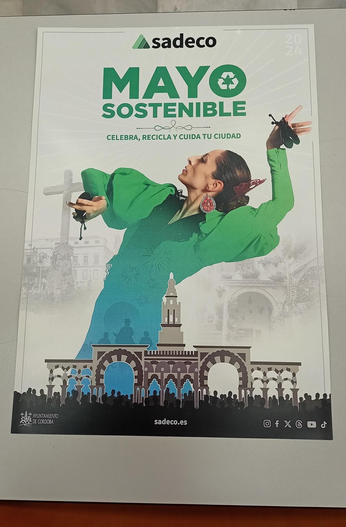 Cartel de la campaña de Sadeco 'Mayo sostenible'.