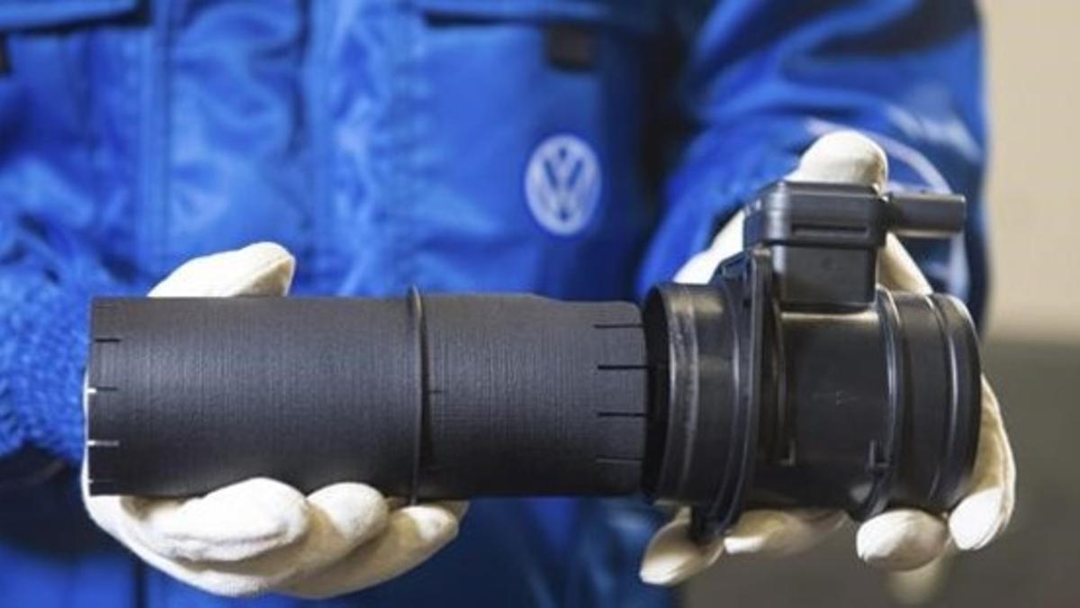 Detalle del filtro de estabilización del flujo de aire de Volkswagen.