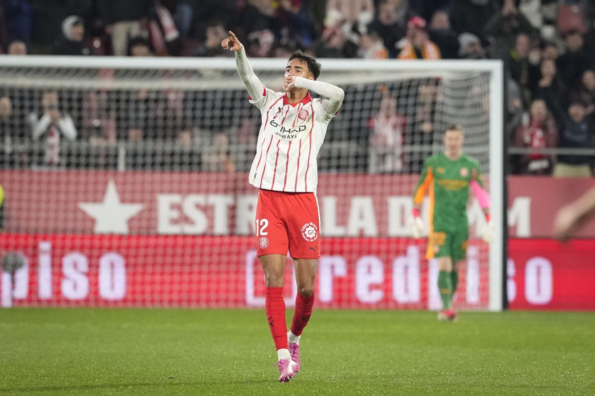 Vitor Reis marcó su primer gol con el Girona