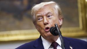 December 19, 2025, Washington, District Of Columbia, USA: United States President Donald J Trump, with pharmaceutical executives, delivers remarks on lowering the prices of drugs and pharmaceuticals during an announcement in the Roosevelt Room of the Whit