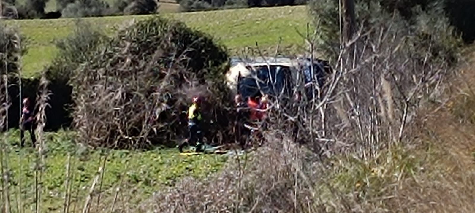 Un autobús cae por un terraplén entre Sant Llorenç y Son Servera