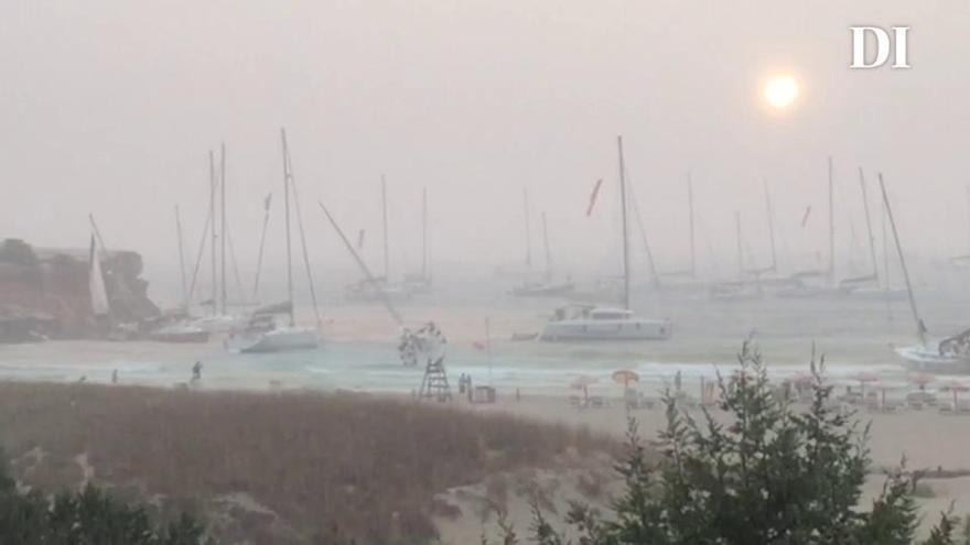 El temporal provoca el caos en Formentera