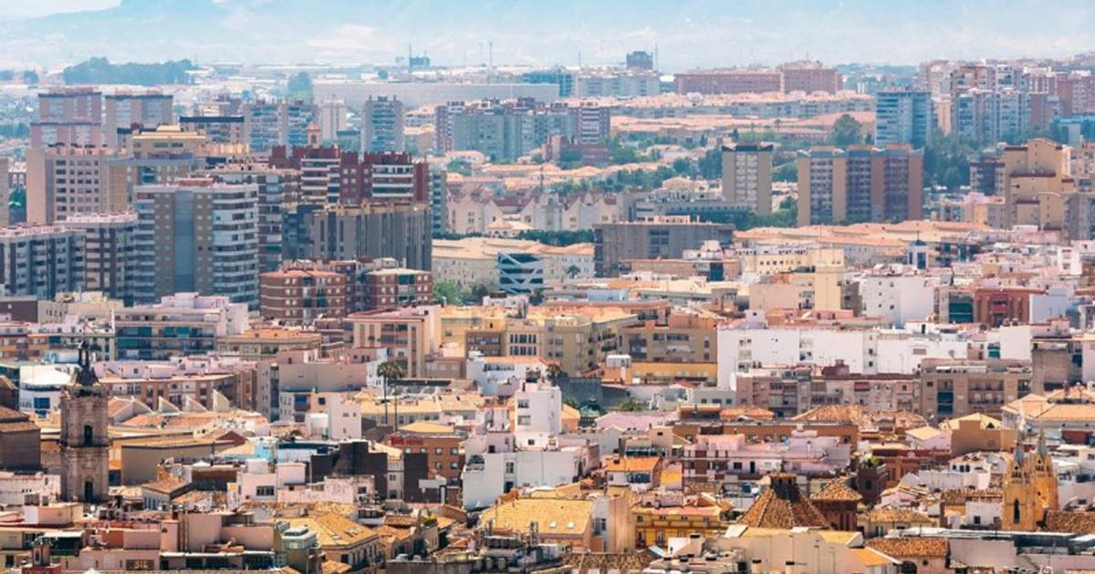 Una imagen aérea de Málaga capital.